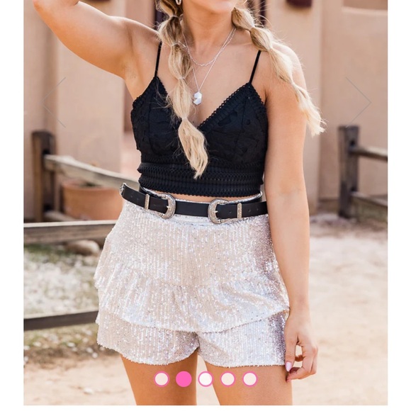NWOT! Sparkly shorts - Picture 2 of 7